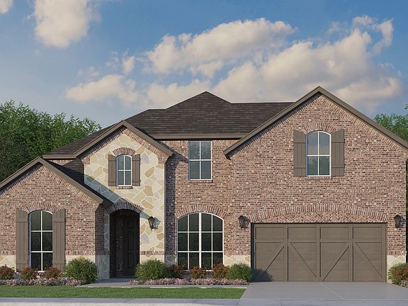 Plan 1691 Elevation A with Stone