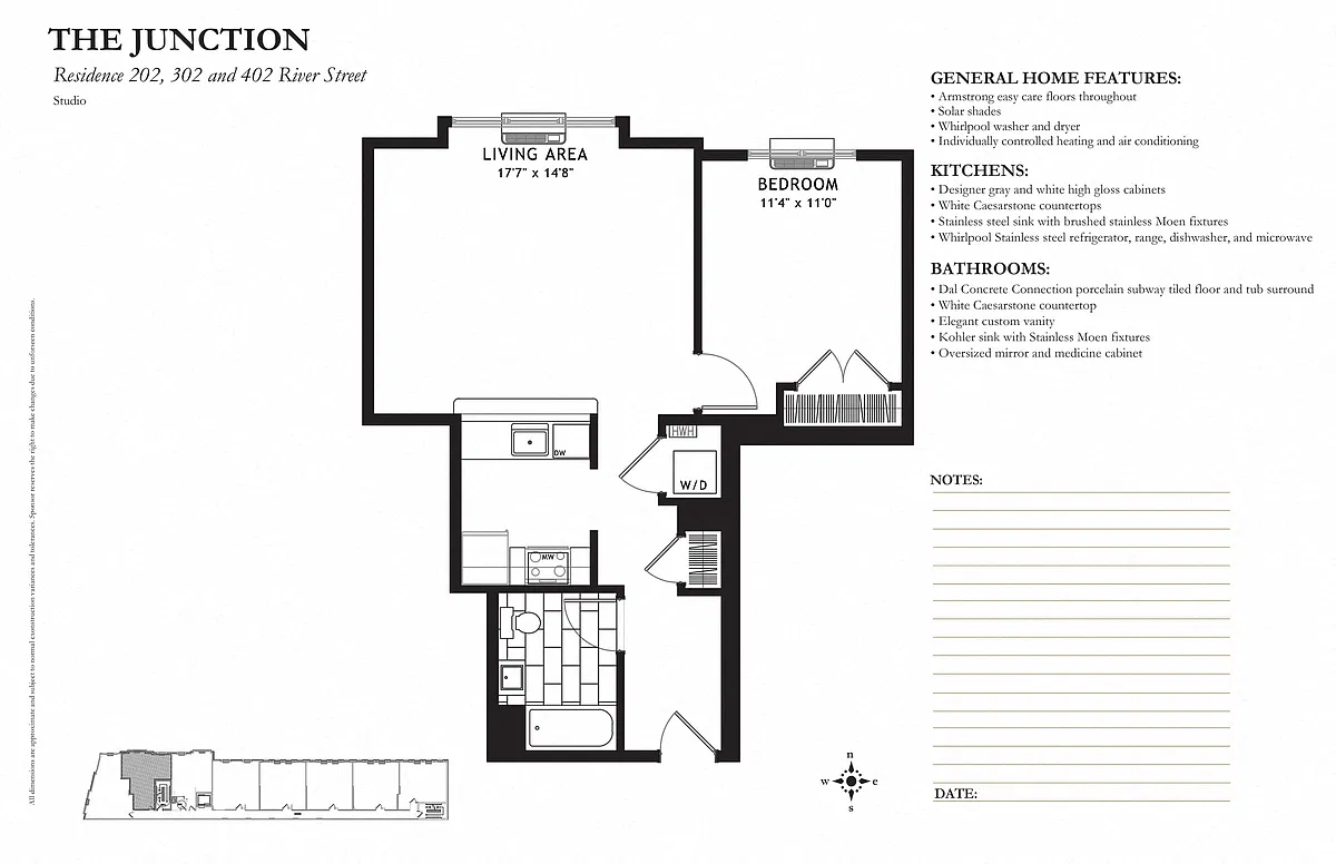 Floor plan JUNCTION-1 BEDROOM PLAN D