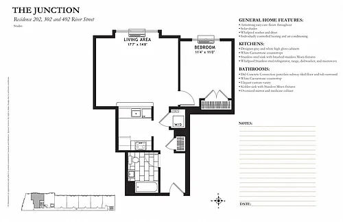 Floor plan JUNCTION-1 BEDROOM PLAN D