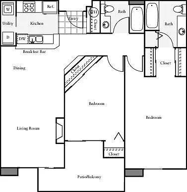 2x2 - H floor plan Novi at Queen Anne
