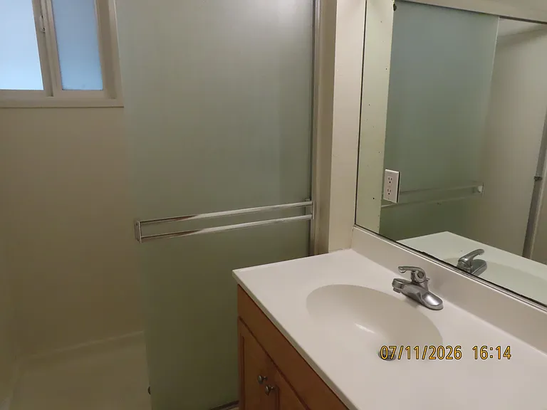 Bathroom with large walk-in shower
