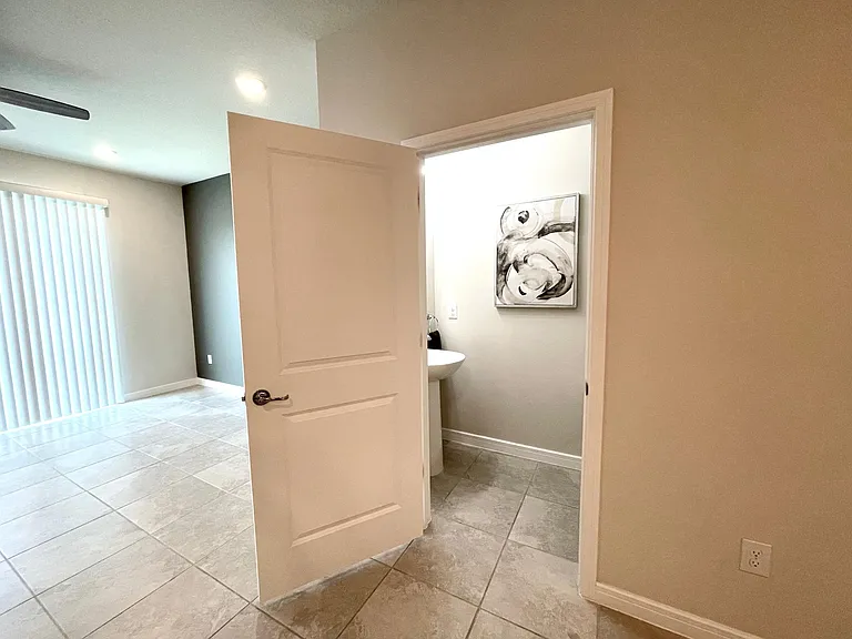 Half bath on 1st floor off main living space