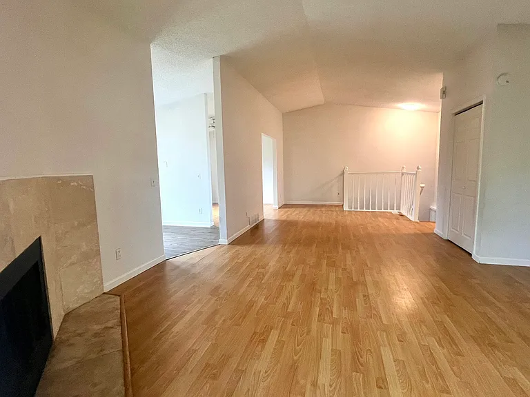 Looking from the living room to the dining room