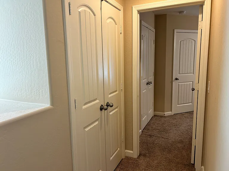 Hallway closets next to Master bedroom