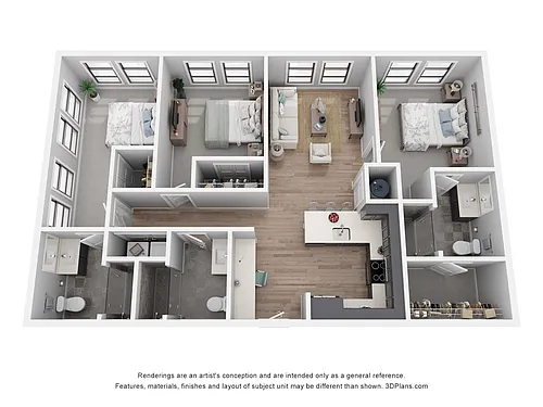 Floor plan B-3G1