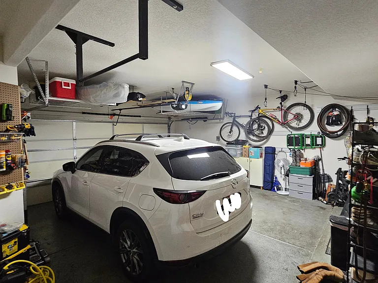 Two-car garage with plenty of storage space.
