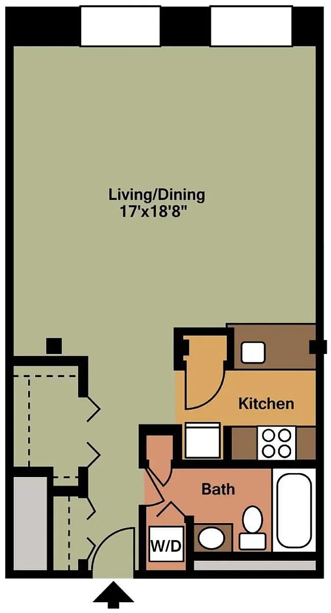 Floor plan Large Studio