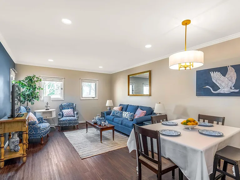 View of dining and living rooms