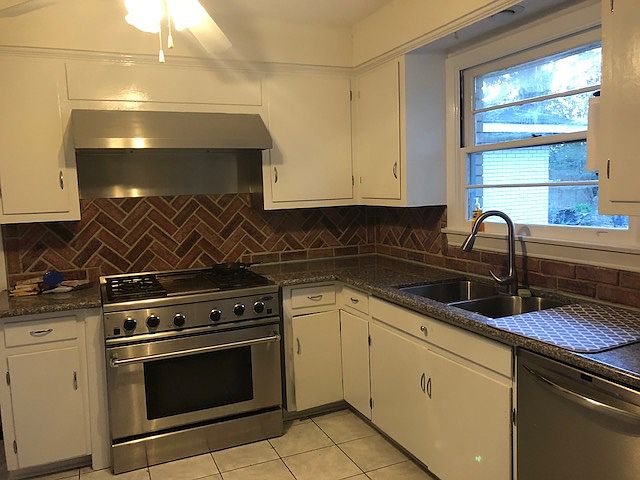 Kitchen with DCS range. 