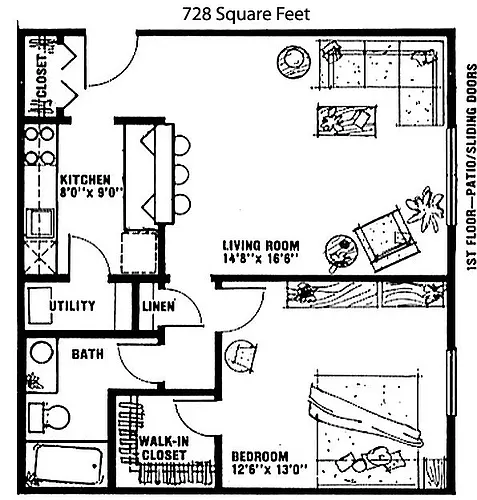 Floor plan 1 Bedroom