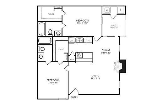 Floor plan B1 Renovated