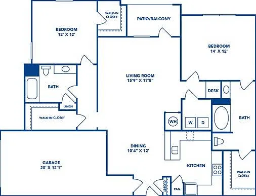 2 Bedroom | 2 Bath | 1324 SF | Attached Garage 2 Bedroom | 2 Bath | 1324 SF | Attached Garage
