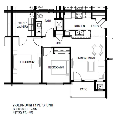 Floor plan Two Bedroom