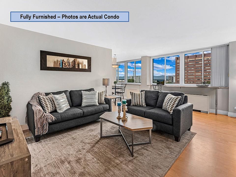 spacious living room with great views!