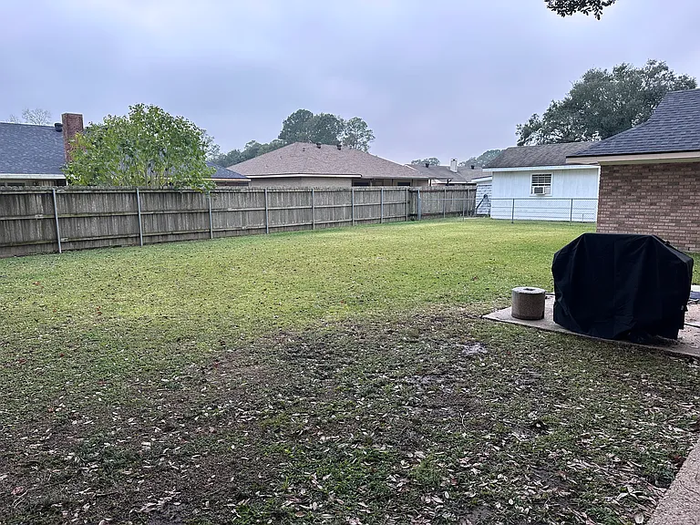 back yard with grill
