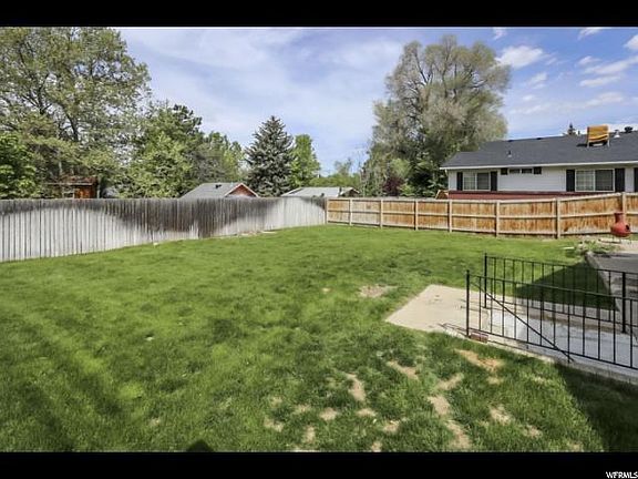 Fully fenced in backyard