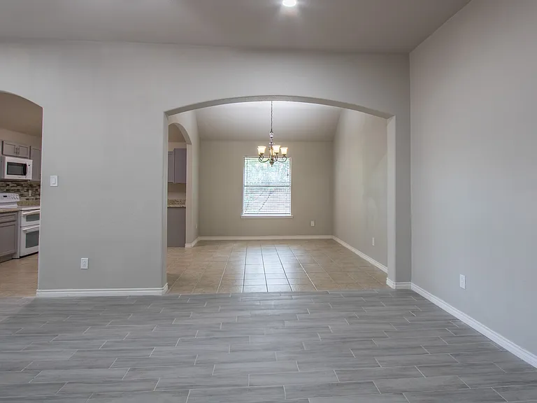 Living room looking into dining room