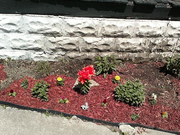front left side of porch