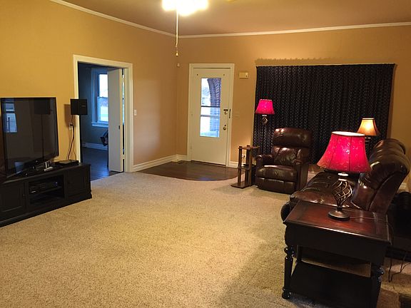 Living room with fireplace
