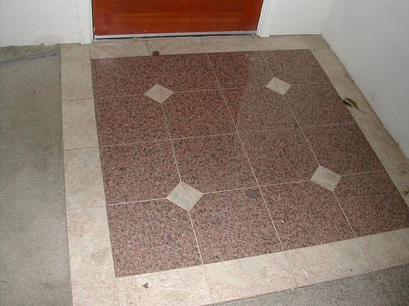 Front entry tile work