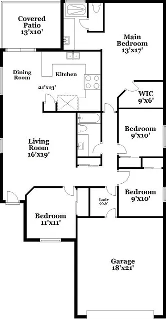 4 bed, 2.0 bath, 1538 sqft, $2,110 — Photo 2