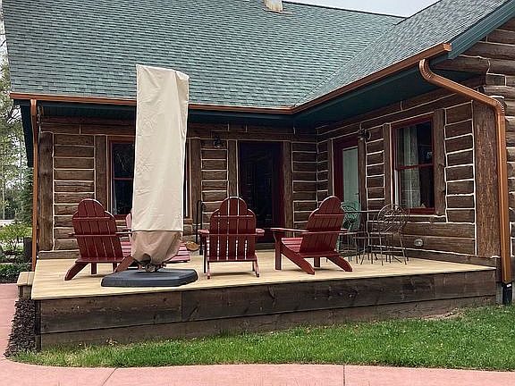 back yard and deck