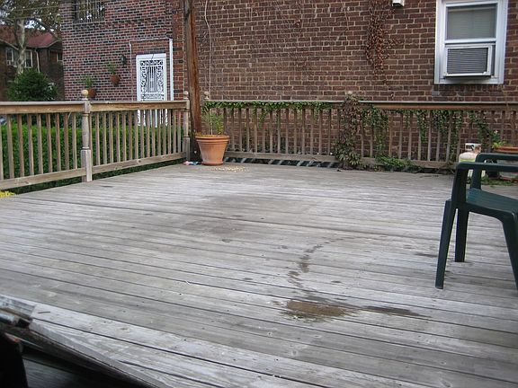 large wooden deck
