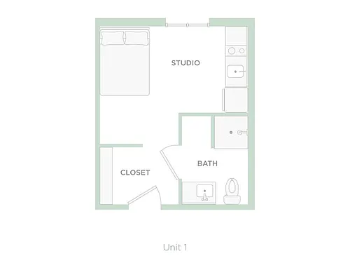 Floor plan 233 SQFT