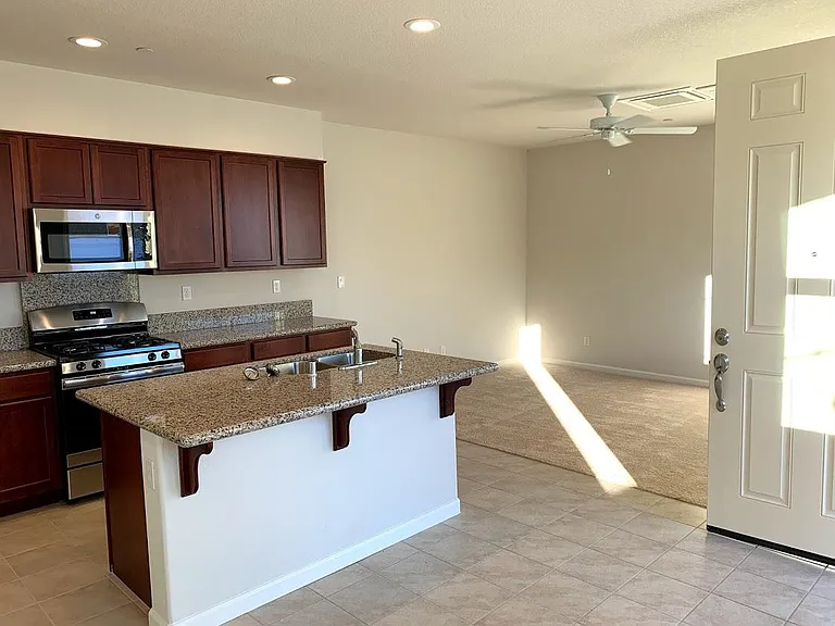 Spacious kitchen with plenty of cabinets for storage