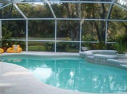 Pool & Spa enclosed in screened lanai