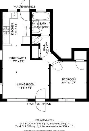 1 Bedroom Floor Plan 1 Bedroom Floor Plan