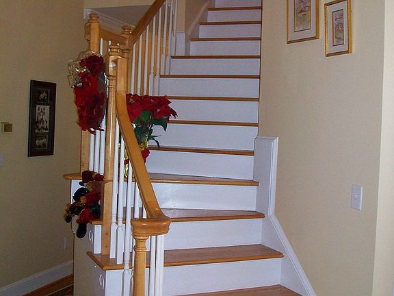 Hardwood grand stairway