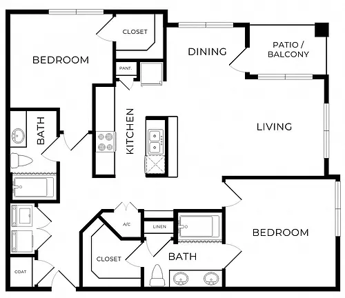 Floor plan B3 - Harbor Shores II