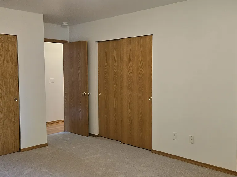 Master bedroom has 2 closet and new carpet