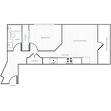 Floor plan One Bedroom 11A