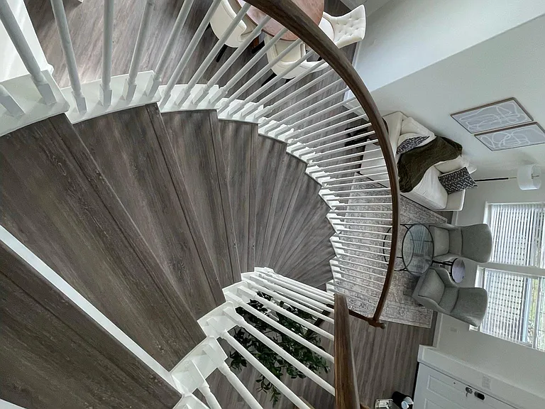 graceful curving stairs
