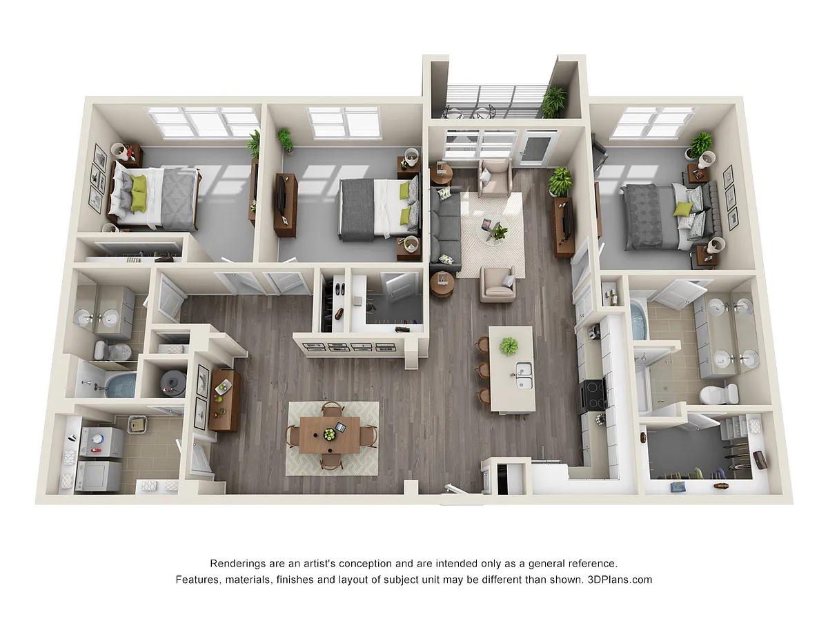 Floor plan C2 - 3 Bedroom