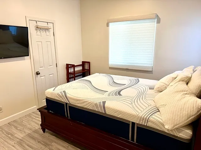 Bedroom with memory foam