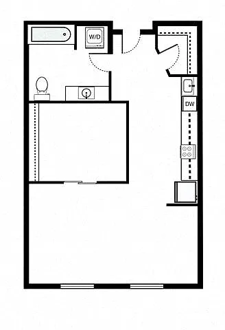 Floor plan Open 1x1 - O2