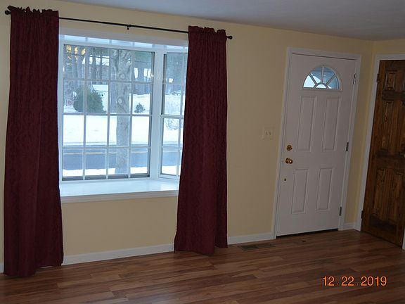 Living room window and Front Door.