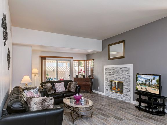 Porcelain Tile Floors & Fireplace