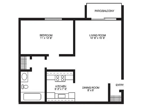 Floor plan One Bedroom