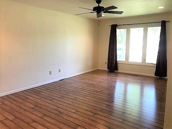 Living room with new vinyl laminate flooring