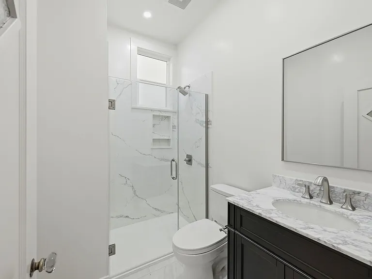 2nd fully updated bathroom with large shower and vanity