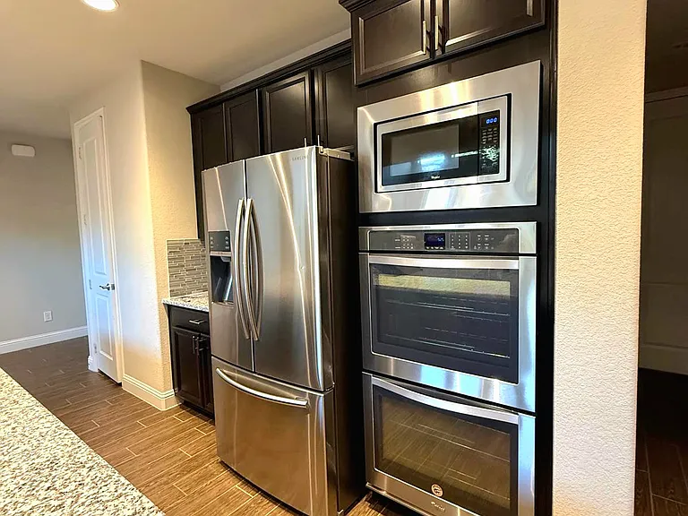 Dual Oven with Microwave and Included Refrigerator