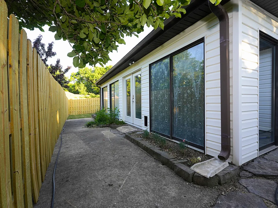 Back Patio leading to grassy area