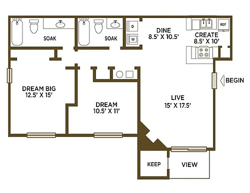 Floor plan Pine (Renovated)
