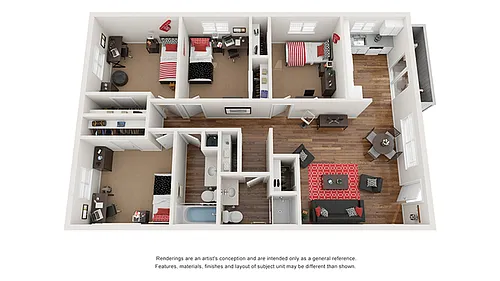 Floor plan 4x2 - Apartments