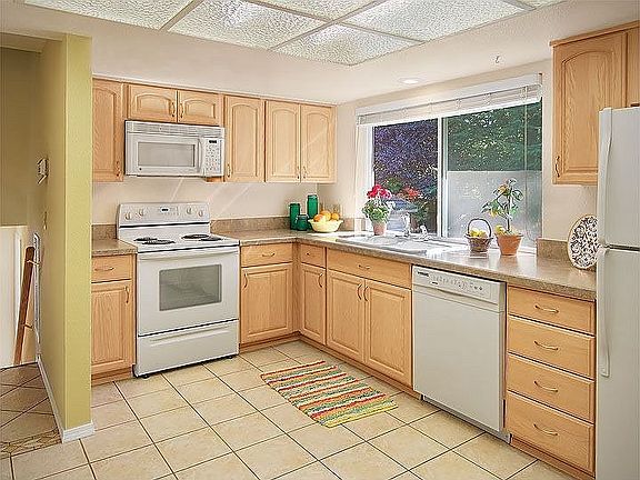 Kitchen with ample dining space.