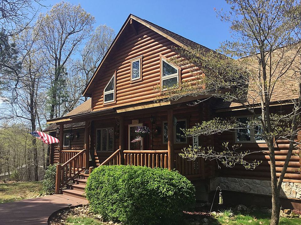 Front of log home